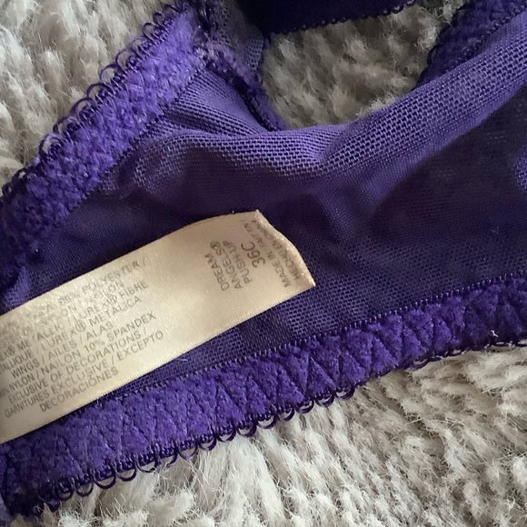 Victoria's Secret Purple and White Lace Bra - Picture 2 of 5